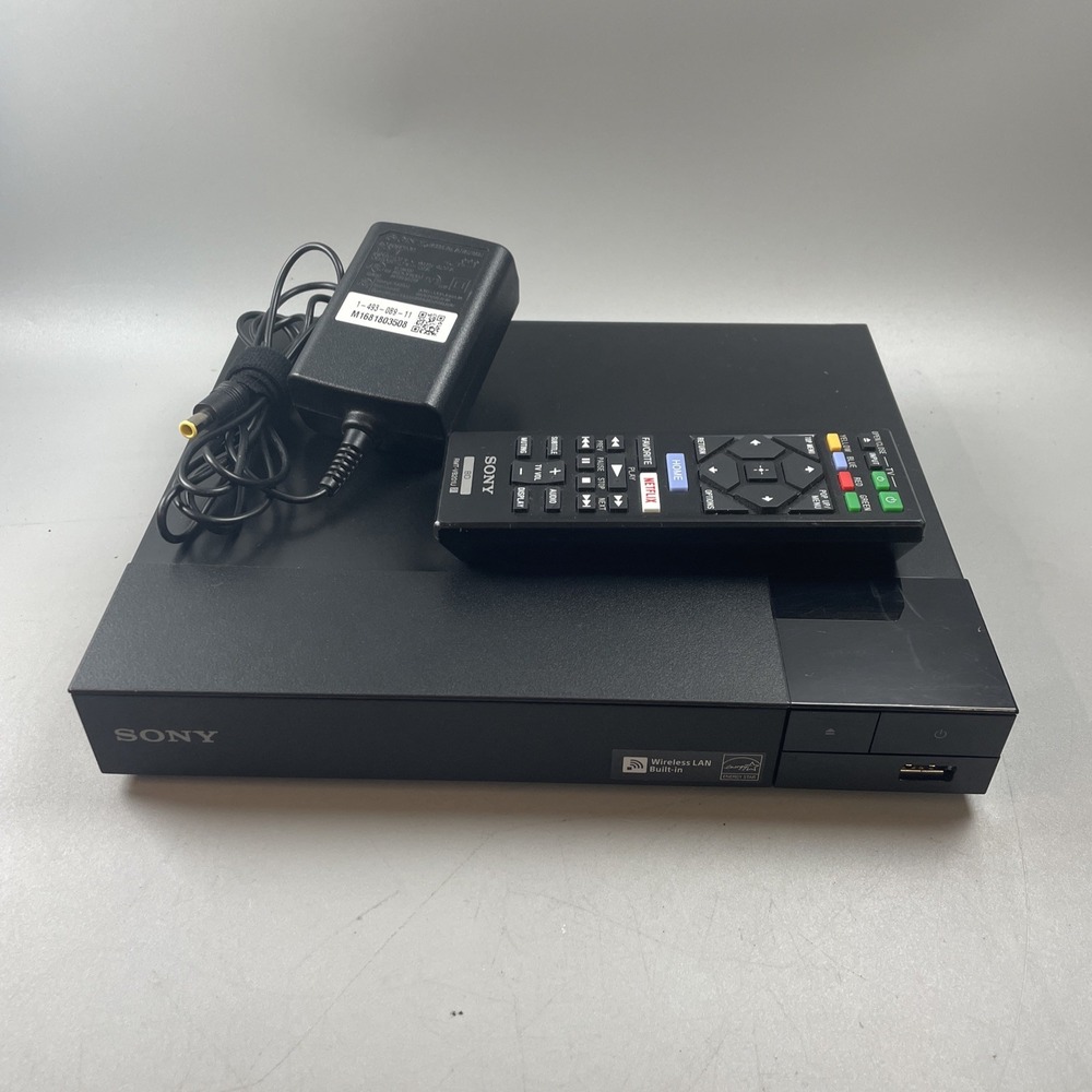 Sony BDP-S3700 Wi-Fi Streaming Blu-Ray DVD Player w/ Remote, AC Adapter TESTED